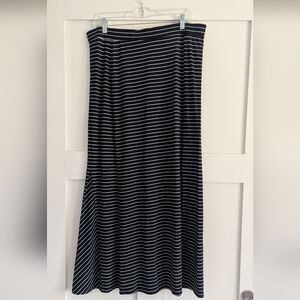 The Limited Blue/Light Blue Striped Women's Maxi Skirt Sz Lg